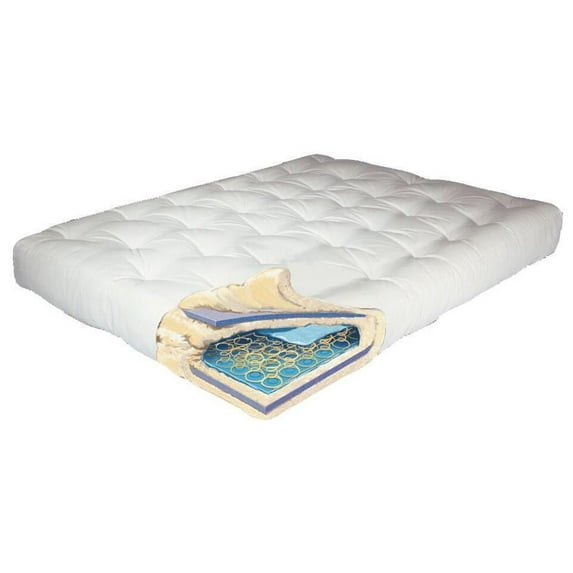 9" ComfortCoil #708 Queen Tan Microfiber Futon Mattress-Color:Tan,Material:Microfiber