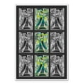thumbnail image 1 of 9 Comic Book Frame White Collage Comic Book Frame with Black Mat to Display 9 Bronze Age Comic, 1 of 7