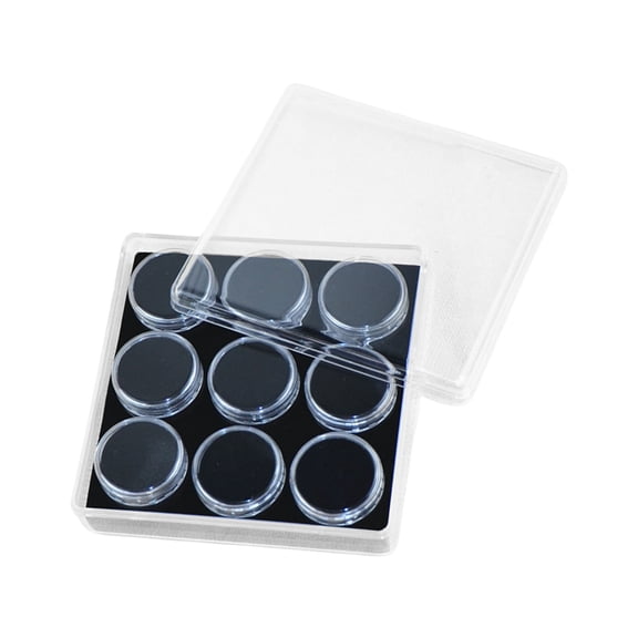 9 Compartment Crystals Rings Display Case with Acrylic Design and Dustproof Waterproof Features for Home or Store Use