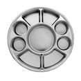 thumbnail image 1 of 9 Compartment Silver Disposable Party Thali Plates by Poojabazar (50 Pack), 1 of 7