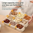 thumbnail image 1 of 9 Compartments Divided Serving Tray with Lid Portable Snack Box Kitchen Seasoning Food Container for Candy, Anise Pepper, 1 of 10