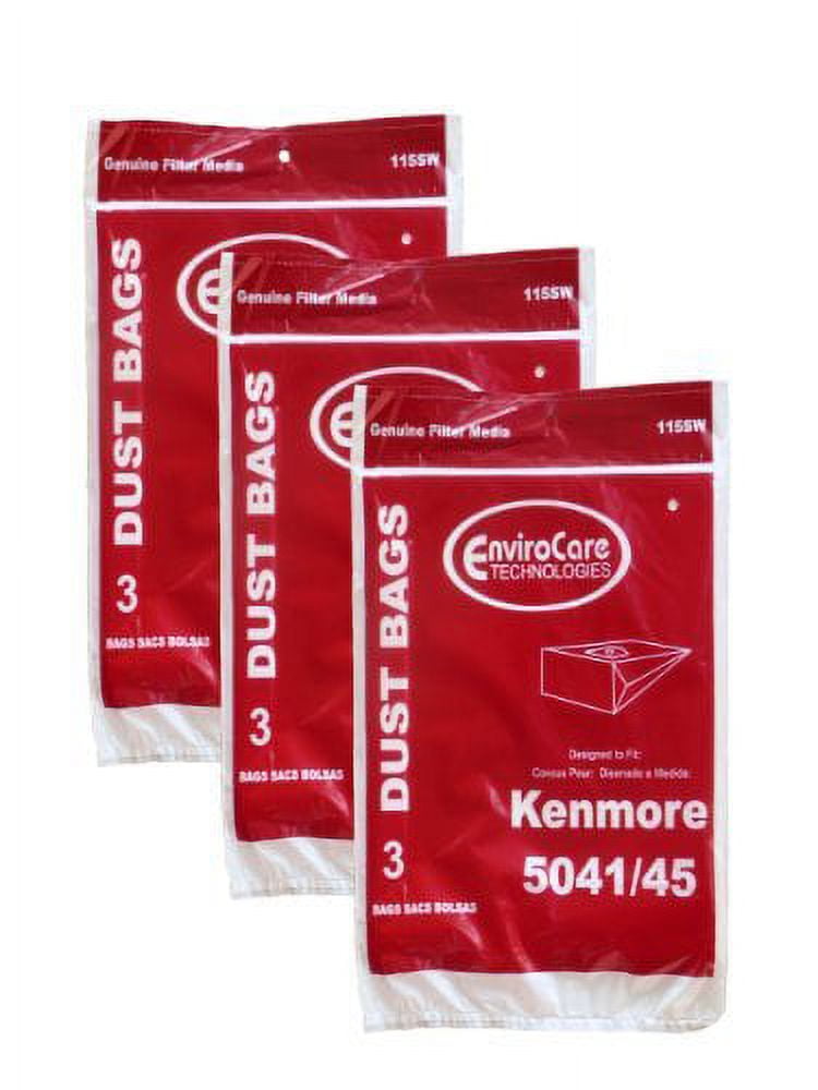 9-Pack Kenmore Sears Allergy Vacuum Bags - Type E For Canister Vacuums