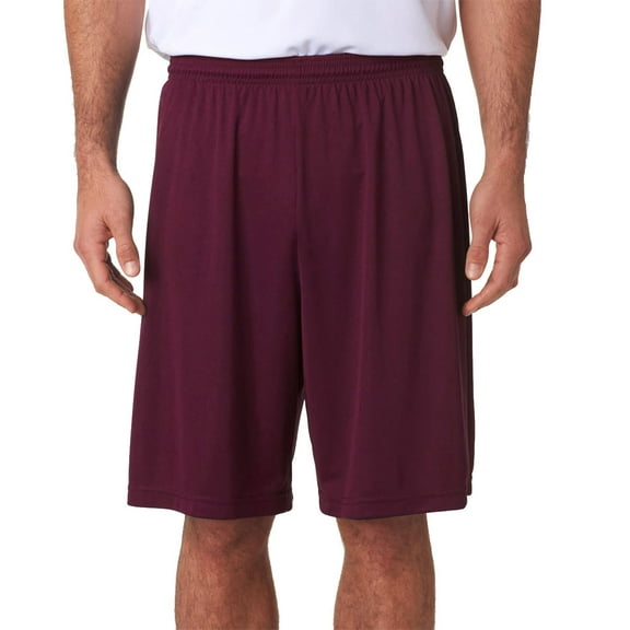 A4 N5283 MEN'S 9" INSEAM PERFORMANCE SHORT, MAROON, XL