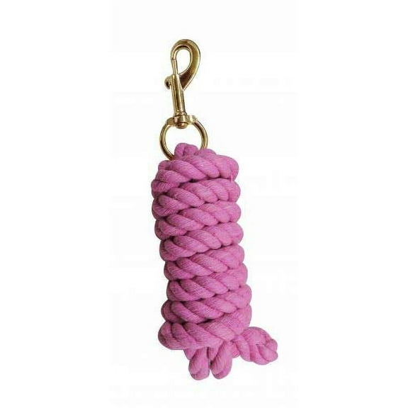 9' Cotton Lead Rope w/ Brass Plated Snap