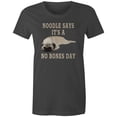 thumbnail image 1 of 9 Crowns Funny Noodles No Bones Pug T-shirt (2XL, Noodle-JChar), 1 of 3