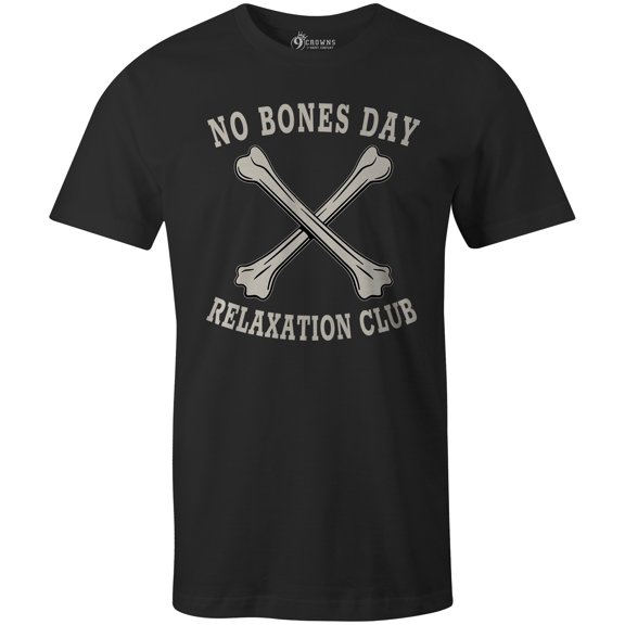 9 Crowns Funny Noodles No Bones Pug T-shirt (3XL, NoBone-Black)