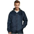 thumbnail image 1 of 9 Crowns Maximos Men's Water Resistant Fleece Lined Wind Rain Hooded Jacket (Navy/Charcoal Gray, XX-Large), 1 of 4