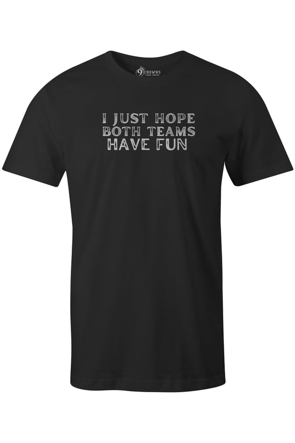 Men's Both Teams Have Fun  T-shirt (Bothteamshavefun-Black, Small)