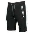 thumbnail image 1 of 9 Crowns Men's Casual Zipper Pockets French Terry Gym Shorts (Black, Small), 1 of 5