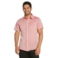 thumbnail image 1 of 9 Crowns Men's Chest Pockets Button Up Casual Shirt (X-Large, Red), 1 of 4