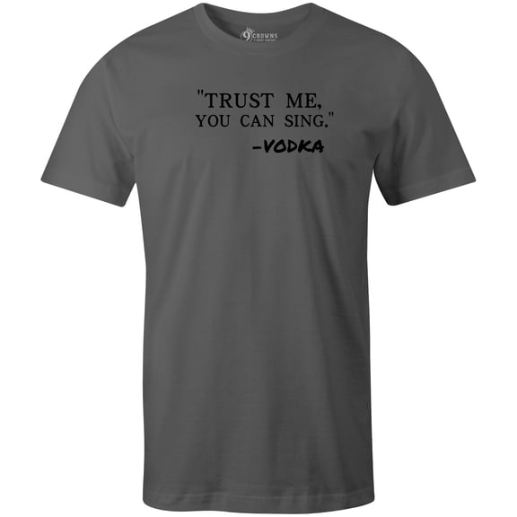 9 Crowns Men's Drinking tees Funny T-Shirts (Vodka-Metal, Small)