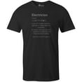 thumbnail image 1 of 9 Crowns Men's Electrician Definition Funny T-shirt (Electricandef-Black, Small), 1 of 3