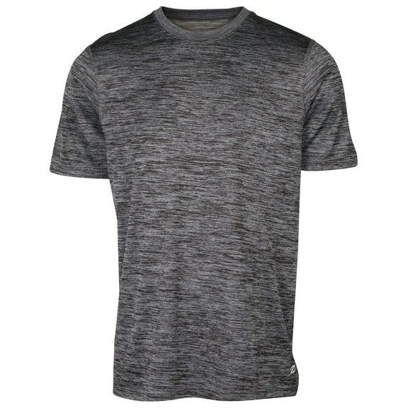 9 Crowns Men's Energy Zone Active Crewneck Shirt (Grey Black, Small)