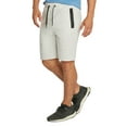 thumbnail image 1 of 9 Crowns Men's Lightweight Athletic Shorts With Seam Sealed Zipper Pockets (Light Grey, Large), 1 of 3