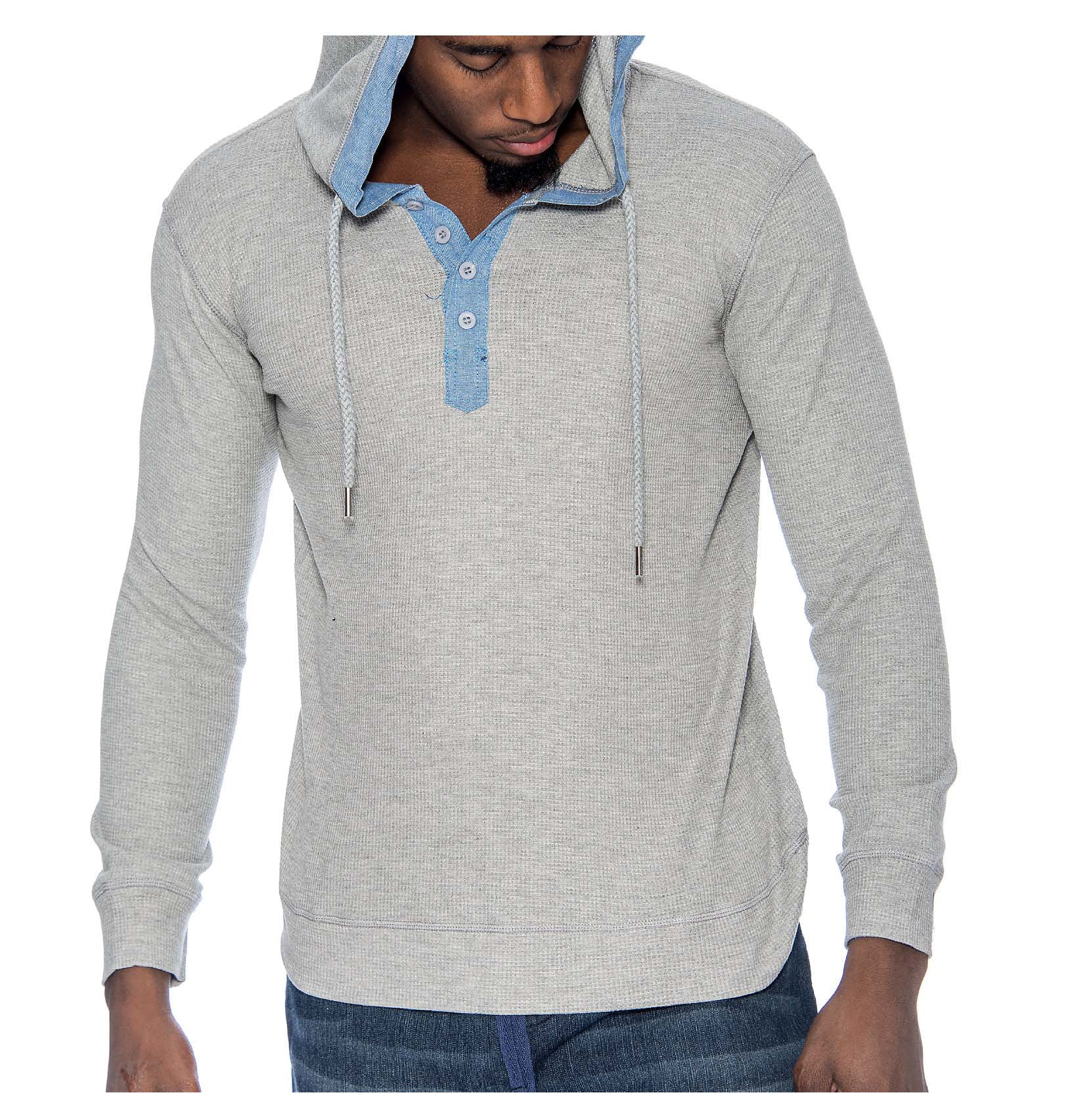 Lightweight discount Hooded Henley