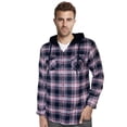 thumbnail image 1 of 9 Crowns Men's Lightweight Plaid Flannel Shirt (A-Blk/Red, Small), 1 of 3