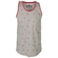 thumbnail image 1 of 9 Crowns Men's Marled Summer Print Tank Top (Medium, Grey/Chili Pepper), 1 of 3