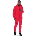 thumbnail image 1 of 9 Crowns Men's Noah Mid-Weight Fleece Lined Sweatsuit Hoodie Pants Set (Small, Red), 1 of 2