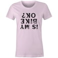 thumbnail image 1 of 9 Crowns Men's  Unisex Graphic Tee Dont Bike Ok Funny  T-shirt (BikeOk-JPink, 2XL), 1 of 3