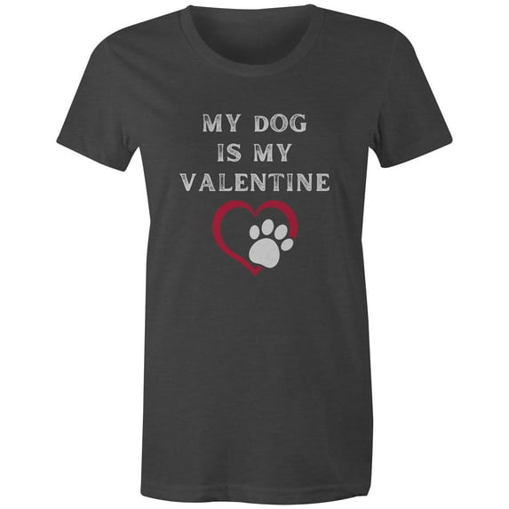 9 Crowns Men's Unisex Graphic Tee My Pet is my Valentine FunnyT-shirt (DogVal-JChar, 2XL)