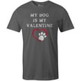 thumbnail image 1 of 9 Crowns Men's Unisex Graphic Tee My Pet is my Valentine FunnyT-shirt (DogVal-Metal, Large), 1 of 3
