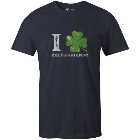 9 Crowns Mens Happy Saint Patricks Day 2022 Funny T-shirts (2XL, IShen-Navy)