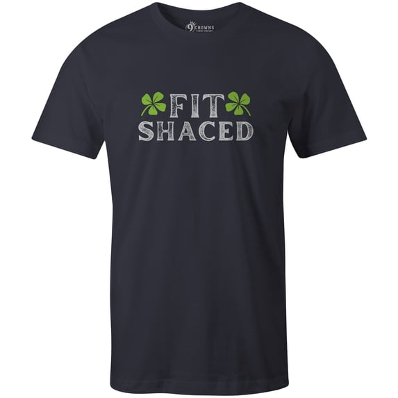 9 Crowns Mens Happy Saint Patricks Day 2022 Funny T-shirts (X-Large, Fitshaced-Navy)
