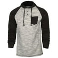 thumbnail image 1 of 9 Crowns Raglan Lightweight Pullover Long Sleeve Hoodie (Large, Natural/Black), 1 of 3