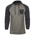 thumbnail image 1 of 9 Crowns Raglan Lightweight Pullover Long Sleeve Hoodie (Medium, Grey/Charcoal), 1 of 3