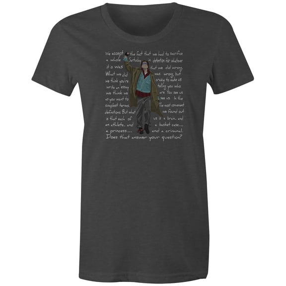 9 Crowns Tees 80's Movie Classics Graphic T-Shirt (Bender Juniors Charcoal, Medium)