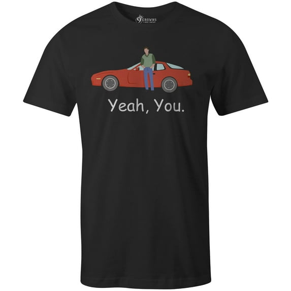 9 Crowns Tees 80's Movie Classics Graphic T-Shirt (Jake Unisex Black, Small)
