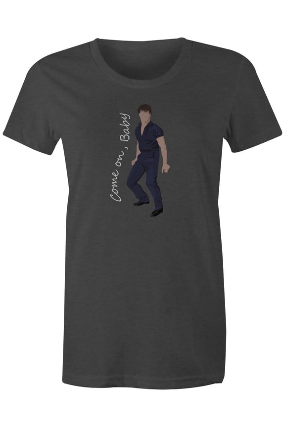 Tees 80's Movie Classics Graphic T-Shirt (Johnny Juniors Charcoal, Small)
