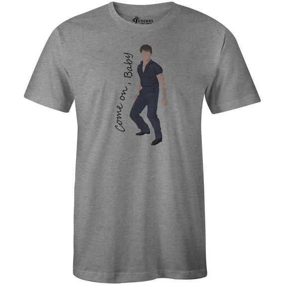 9 Crowns Tees 80's Movie Classics Graphic T-Shirt (Johnny Unisex Htrgrey, X-Large)