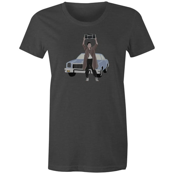 9 Crowns Tees 80's Movie Classics Graphic T-Shirt (Lloyd Juniors Charcoal, Large)
