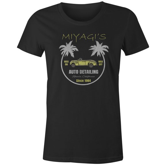 9 Crowns Tees 80's Movie Classics Graphic T-Shirt (Myagi Juniors Black, 3X-Large)