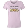 thumbnail image 1 of 9 Crowns Tees Abs Are Great But Have You Tried Tacos Funny T-Shirt (Juniors Pink, 3XL), 1 of 3
