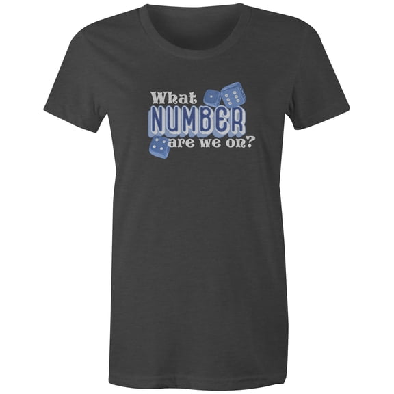 9 Crowns Tees Bunco Dice Game Night Funny Graphic Shirt (Number Juniors Charcoal, 2XL)