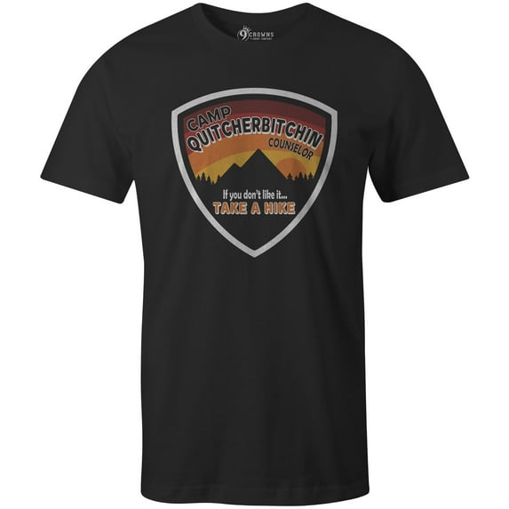 9 Crowns Tees Camp Quitcherbitchin Sarcastic Novelty Graphic Tee (Unisex Black, Medium)