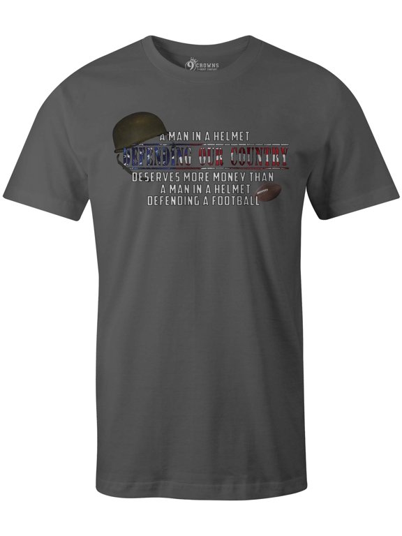 Tees Defending Our Country Armed Forces Graphic T-Shirt (Men's Metal, Small)