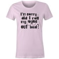 thumbnail image 1 of 9 Crowns Tees Did I Roll My Eyes Out Loud? Sarcastic T-Shirt-Mens (Juniors Pink, X-Small), 1 of 4