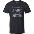 thumbnail image 1 of 9 Crowns Tees Funny Holiday Turkey I Woke Up In Feast Mode T-Shirt (Turkey Mens Navy, Large), 1 of 2