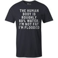 thumbnail image 1 of 9 Crowns Tees Human Body is Roughly Water Graphic T-Shirt (Unisex Navy, Large), 1 of 3