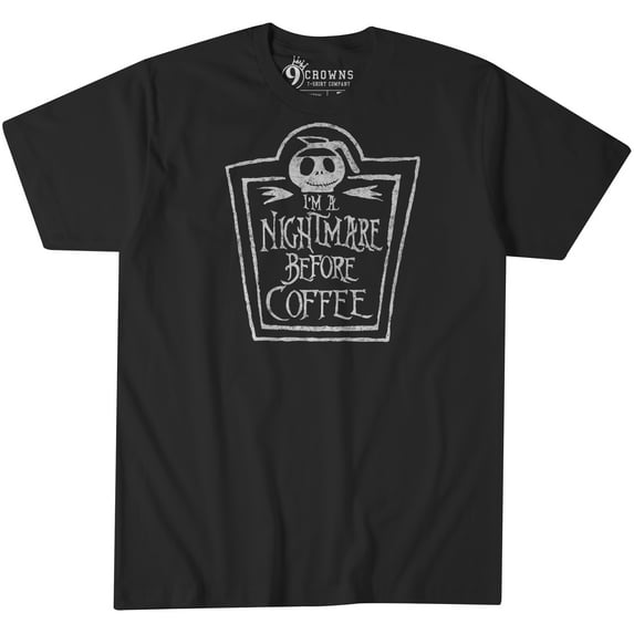 9 Crowns Tees I'm A Nightmare Before Coffee Funny Anti-Social T-Shirt (Unisex Black, 3XL)