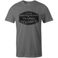 thumbnail image 1 of 9 Crowns Tees I'm Not Slurring I'm Talking In Cursive Funny Drinking T-Shirt (Unisex Metal, Large), 1 of 3