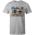 thumbnail image 1 of 9 Crowns Tees Kickin' It Old School Vintage Game Console T-Shirt (Unisex Grey, Small), 1 of 3