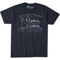 thumbnail image 1 of 9 Crowns Tees Mama Llama Cute Funny Mom Gift T-Shirt (Unisex Navy, Medium), 1 of 3