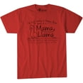 thumbnail image 1 of 9 Crowns Tees Mama Llama Cute Funny Mom Gift T-Shirt (Unisex Red, Small), 1 of 3