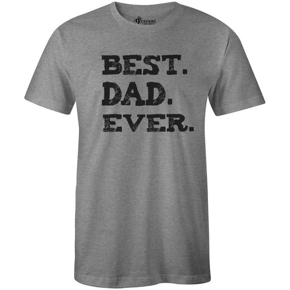 9 Crowns Tees Men's Awesome Funny Father's Day T-Shirt (Bestdad-htrgrey, Small)