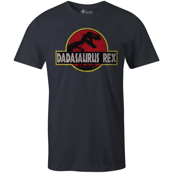 9 Crowns Tees Men's Dadasaurus Tee (Dadasaurus-navy, XX-Large)