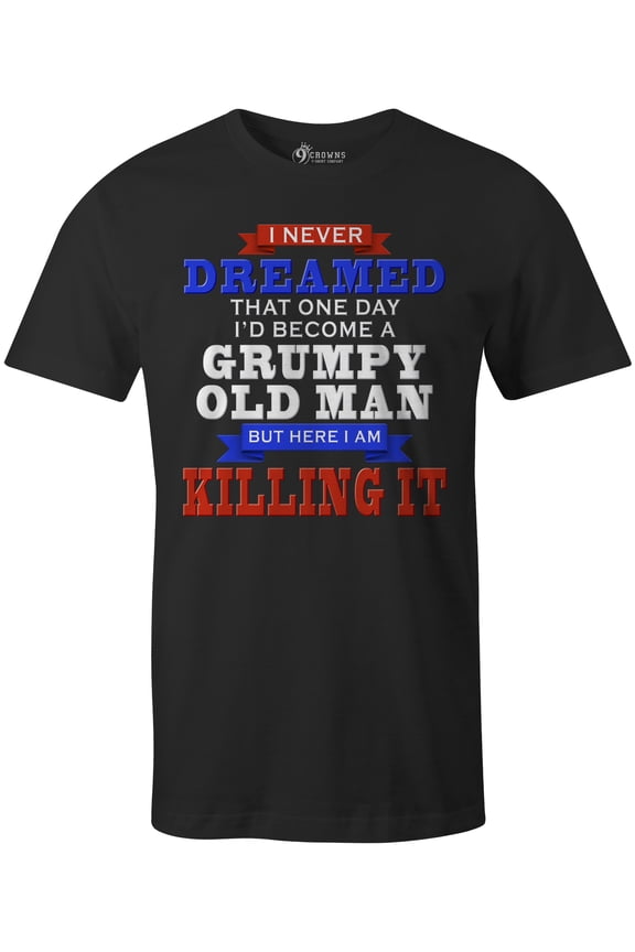 Tees Men's Grumpy Old Man Funny Sarcastic T-Shirt (Black, Small)